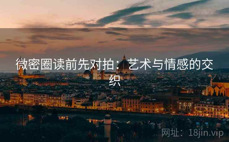 微密圈读前先对拍:艺术与情感的交织 微密圈读前先对拍:艺术与情感的交织