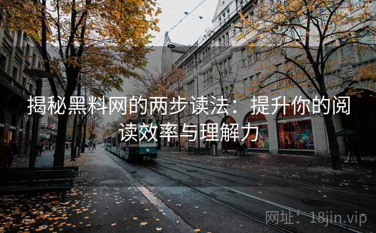 揭秘黑料网的两步读法:提升你的阅读效率与理解力 揭秘黑料网的两步读法:提升你的阅读效率与理解力